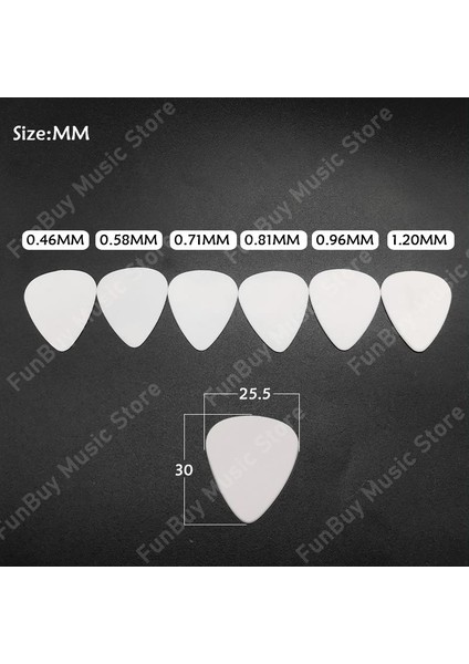 0.46MM Beyaz Stil Lastik Akustik Elektrik Ukulele Gitar Seçtikleri Standart Arabulucular Plectra Plectrum Guitarra Parçaları (Yurt Dışından) modelleri