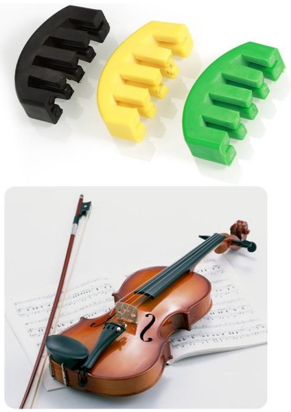 Yeşil Stil Ultra Mute Ağır Keman Susturucu Kauçuk Akustik Keman Mute 360 ​​derece Çevirme Keman Dize Aksesuarı Dayanıklı 3 Renk Tslm1 (Yurt Dışından)