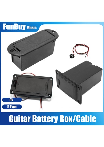 Pil C Tarzı Gitar Bas 9V Volt Gitar Pikap Pil Kutusu Kapak Kılıf Tutucu Plastik Adaptör Kablosu ile Pil Kapağı Guitarra Aksesuarları (Yurt Dışından) modelleri