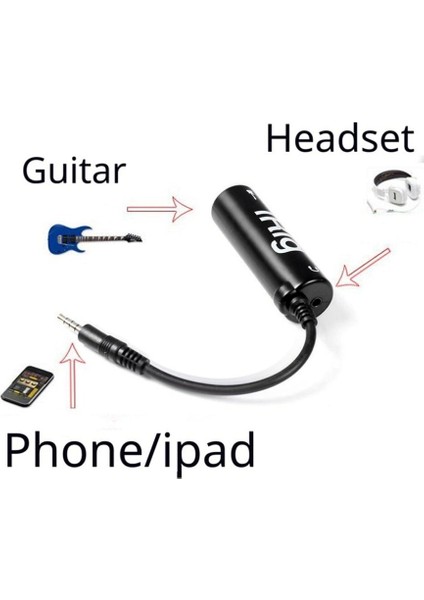 Sıcak Gitar Arayüzü I-Rig Dönüştürücü Yedek Gitar Telefon Gitar Ses Arayüzü Gitar Tuner Gitar Hattı Irig Dönüştürücü (Yurt Dışından)