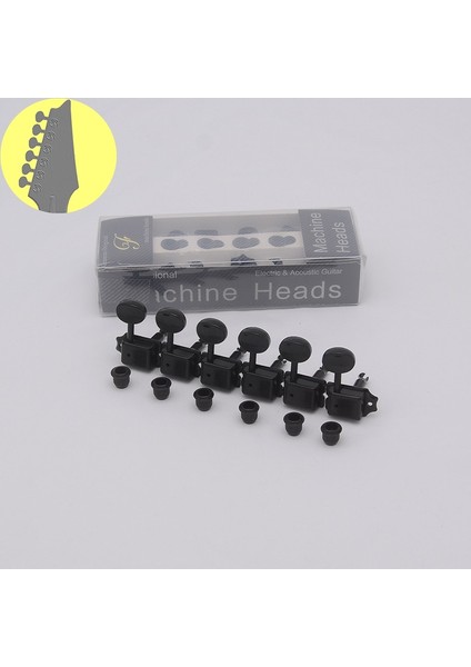 Siyah R6 1 Takım Stili 1 Takım R6L6 Kluson Vintage Gitar Akortçuları Makine Kafaları St Tl Gitar Akort Mandalları Için Kr ( ) (Yurt Dışından)