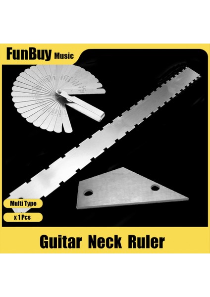 Ben ve A Tarzı Çift Ölçekli Gitar Boyun Cetvel Cetveller Kontrol Klavye Dize Seviye Cetvel Düzlük Düz Perdeler Gitar Tamir Aracı (Yurt Dışından) fiyatları