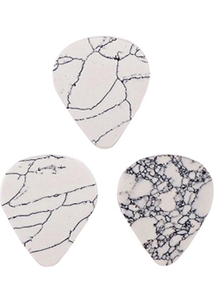 Beyaz Stil Üst Düzey Fingerpicks Guitarra Enstrüman Için Seçtikleri Doğal Taş Gitar Seçtikleri Plectrum Seçtikleri Gitar Aksesuarları (Yurt Dışından)