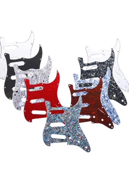 Siyah Inci Tarzı 3 Kat 11 Delik Elektro Gitar Pickguard Kazıma Plakası Stratocaster Strat Gitar Sss Americanmeksika Standart Gitar Parçaları (Yurt Dışından)