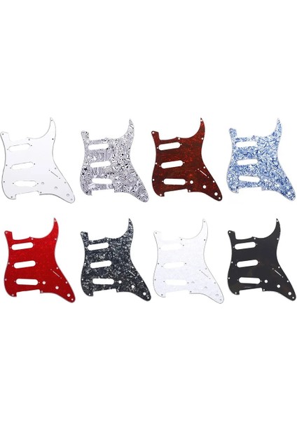 Siyah Inci Tarzı 3 Kat 11 Delik Elektro Gitar Pickguard Kazıma Plakası Stratocaster Strat Gitar Sss Americanmeksika Standart Gitar Parçaları (Yurt Dışından)