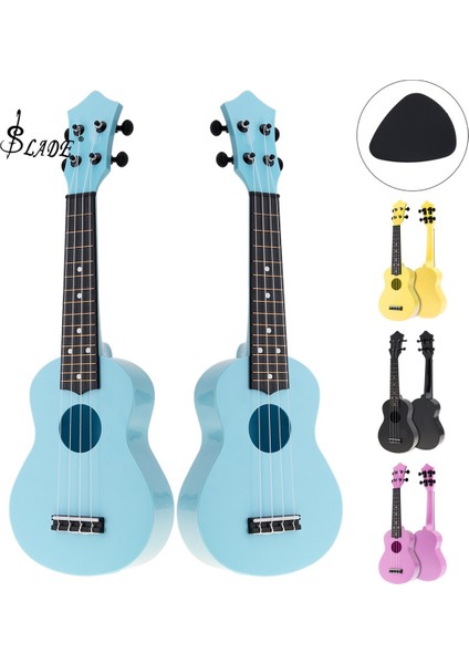 Pembe Stil Plast Inch Soprano Renkli Akustik Ukulele Uke 4 Strings Hawaii Gitar Guitarra Enstrüman Çocuklar ve Müzik Acemi Için (Yurt Dışından)
