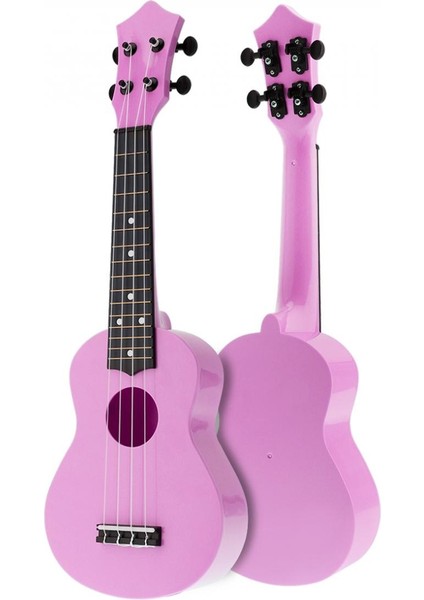 Pembe Stil Plast Inch Soprano Renkli Akustik Ukulele Uke 4 Strings Hawaii Gitar Guitarra Enstrüman Çocuklar ve Müzik Acemi Için (Yurt Dışından)