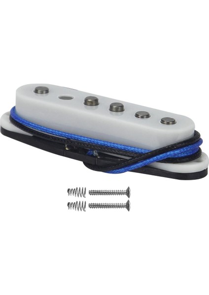 1 Adet Orta Stil Fleor Vintage Staggered Alnico Kup Gitar Tek Bobin Pikap Beyaz Gitar Parçaları Aksesuarları (Yurt Dışından)