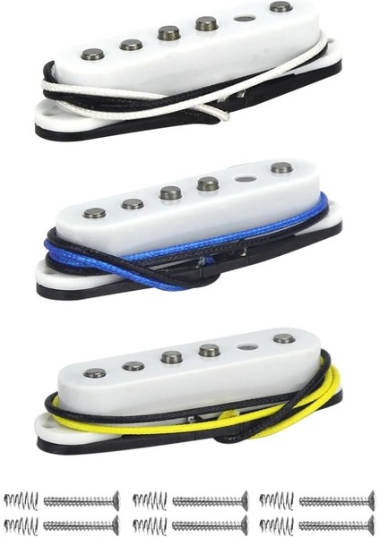 1 Adet Orta Stil Fleor Vintage Staggered Alnico Kup Gitar Tek Bobin Pikap Beyaz Gitar Parçaları Aksesuarları (Yurt Dışından) fiyatları