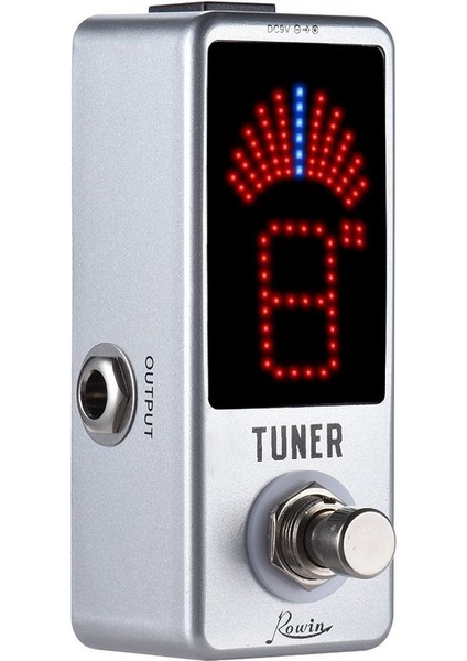 Rowin Mromatic Gitar Tuner Pedalı Yüksek Hassasiyetli Tuner Pedalı LED Ekran Gitar Bas Gitar Aksesuarları Için Gerçek Bypass (Yurt Dışından)