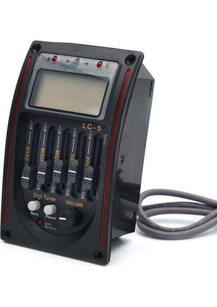 Lc-5 Kırmızı Stil Lc-5 5 Bant Akustik Gitar Preamp Eq Ekolayzır Alma Tuner Sistemi Akustik Gitar Için Mikro Telefon Alma ile (Yurt Dışından)
