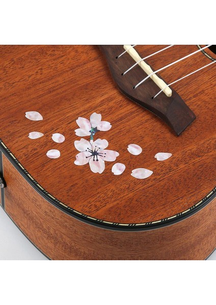 Pembe Stil Kiraz Çiçeği Çiçek Kendinden Yapışkanlı Ukulele Gitar Sticker Bas Kalimba Gitar Sevimli Çıkartmaları Aksesuarları (Yurt Dışından) modelleri