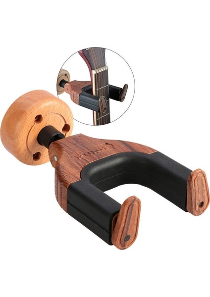 Gitar Askıları Kanca Tutucu Ahşap Kauçuk Enstrüman Askıları Gitarlar Için Duvar Standı Bas Ukulele Yaylı Enstrüman Aksesuarları (Yurt Dışından)
