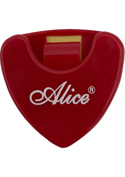 Kırmızı Stil 1 Parça Alice Gitar Pick Tutucu Plastik Plectrum Case Mediator Hızlı Depolama Kendinden Yapışkanlı Üçgen Şekil 7 Renk Için Seçenekler (Yurt Dışından)