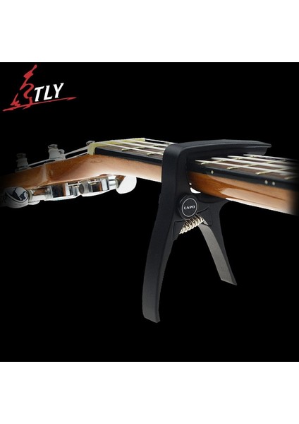 Siyah Stil Aroma Gitar Capo Akustik Elektro Gitar Için Toplam Alüminyum Alaşımlı Gitar Aksesuarları Yedi Renk (Yurt Dışından)