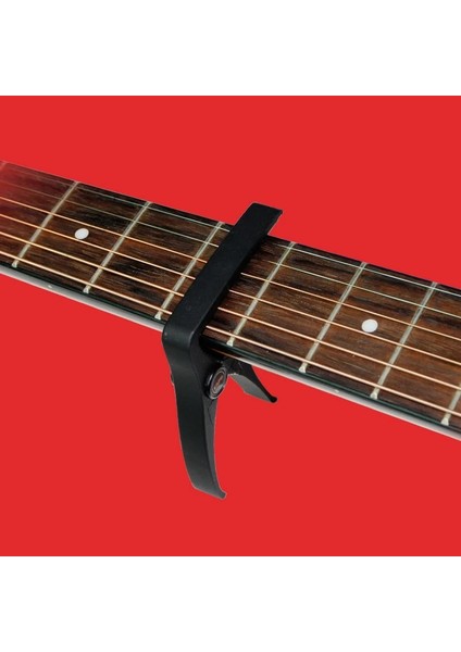 Siyah Stil Aroma Gitar Capo Akustik Elektro Gitar Için Toplam Alüminyum Alaşımlı Gitar Aksesuarları Yedi Renk (Yurt Dışından)