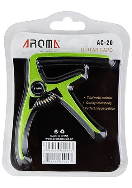 Siyah Stil Aroma Gitar Capo Akustik Elektro Gitar Için Toplam Alüminyum Alaşımlı Gitar Aksesuarları Yedi Renk (Yurt Dışından)