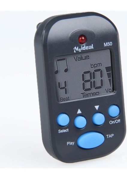 Siyah Stil Gitar Piyano Için M50 Mini Profesyonel LCD Klipsli Dijital Radyo Metronomu (Yurt Dışından)