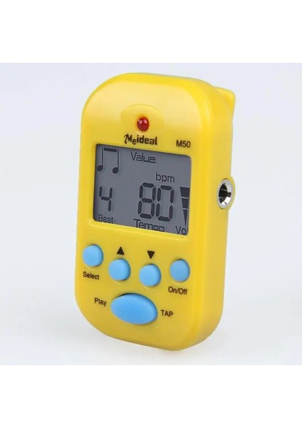 Siyah Stil Gitar Piyano Için M50 Mini Profesyonel LCD Klipsli Dijital Radyo Metronomu (Yurt Dışından)