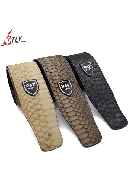 S568-A Stili Klasik Elektro Akustik Bas Gitar Askı Yılan Derisi Pıtırtı ile Pu Deri (Yurt Dışından)