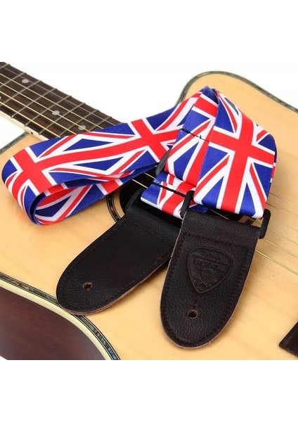 Mavi Stil Akustik Elektro Gitar ve Bas Için Naylon Gitar Askı Çok Renkli Gitar Kemeri Ayarlanabilir Renkli Baskı Naylon Askılar (Yurt Dışından)