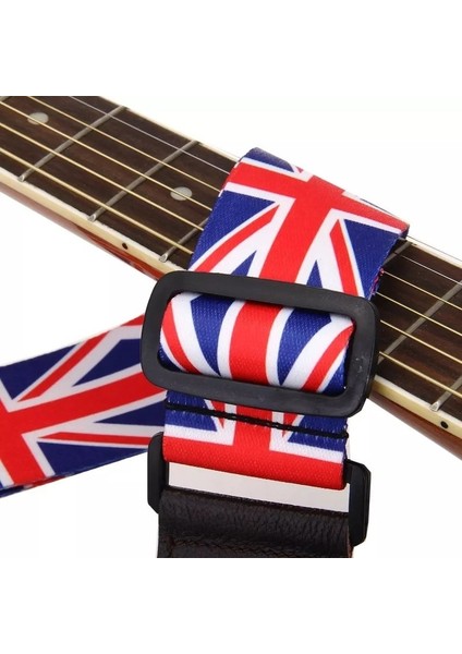 Mavi Stil Akustik Elektro Gitar ve Bas Için Naylon Gitar Askı Çok Renkli Gitar Kemeri Ayarlanabilir Renkli Baskı Naylon Askılar (Yurt Dışından)