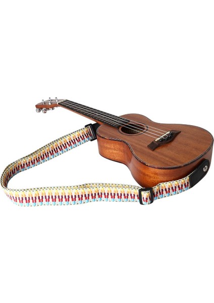 130CM Ayarlanabilir Stil Ettyle Gitar Ukulele Askı Ayarlanabilir Örgülü Gökkuşağı Dokuma Gitar Kemeri Sapan Enstrüman Kemeri Pu Deri Ucu 130CM (Yurt Dışından) modelleri