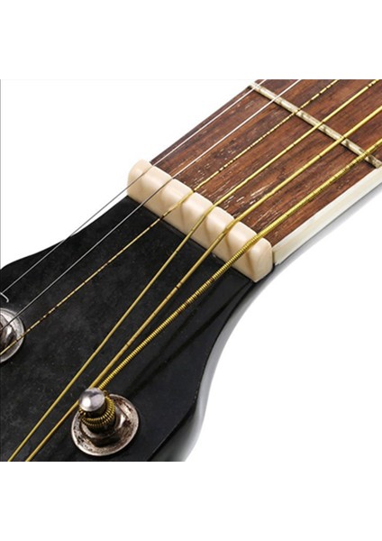 Beyaz Stil Taşınabilir 6-String Gitar Köprü Addle Somun Akustik Sığır Kuyruk Parçası Akustik Gitar Si Için Plastik Gitar Aksesuarları (Yurt Dışından) fırsatları