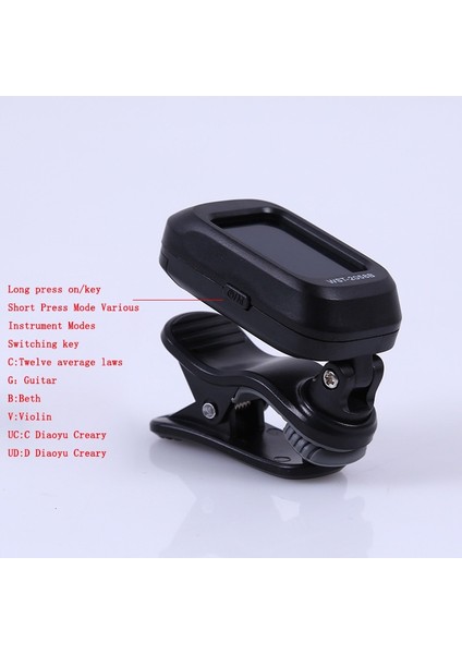 Jt-02 Nötr Stil Halk Akustik Gitar Tuner Keman Ukulele Bas Elektronik Tuning Tuner Yaylı Enstrüman Aksesuarları Gitar Bas Tuner (Yurt Dışından)