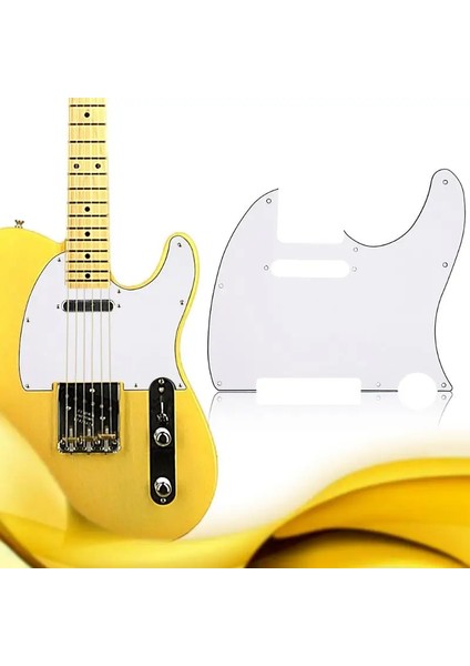 Beyaz Inci Stili 3 Kat Yaşlı Pearloid Pickguard Tele Tarzı Gitar Pickguard Yaşlı Beyaz Inci Müzik Aleti Gitar Parçaları Aksesuarları 7 Renk (Yurt Dışından)