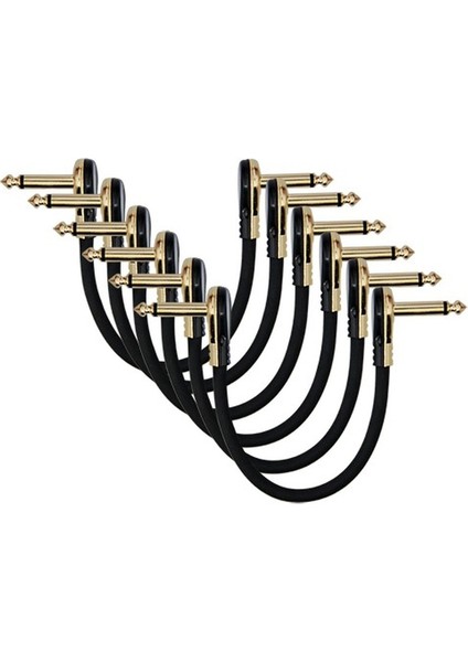 3 ADET--30CM Tarzı Gitar Patch Kabloları Gitar Efekt Pedalları Için Dik Açı cm Enstrüman Kabloları (Yurt Dışından)