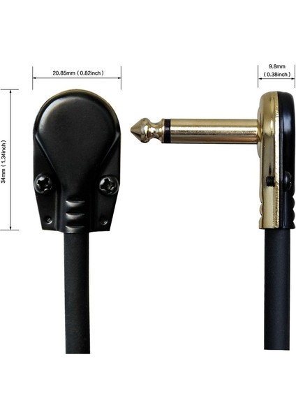 3 ADET--30CM Tarzı Gitar Patch Kabloları Gitar Efekt Pedalları Için Dik Açı cm Enstrüman Kabloları (Yurt Dışından) modelleri