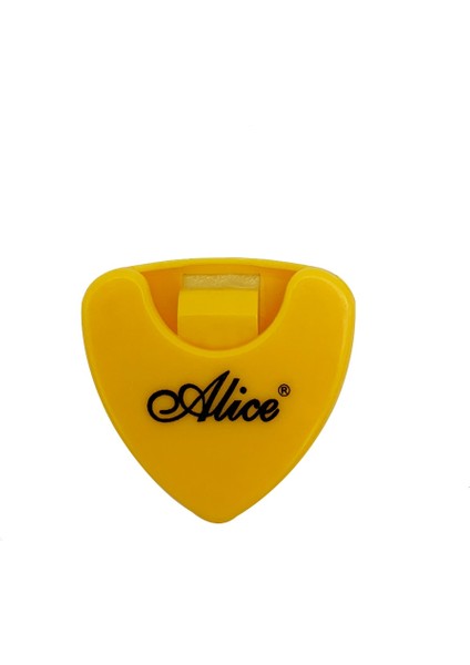 Sarı Stil 1 Parça Alice Gitar Pick Tutucu Plastik Plectrum Case Mediator Hızlı Depolama Kendinden Yapışkanlı Üçgen Şekil 7 Renk Için Seçenekler (Yurt Dışından)