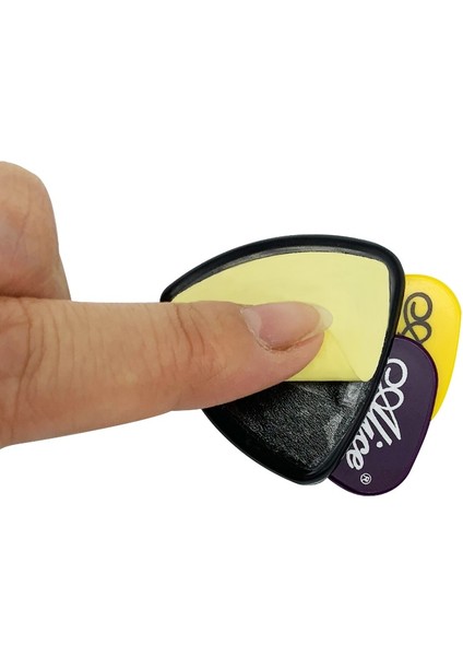 Sarı Stil 1 Parça Alice Gitar Pick Tutucu Plastik Plectrum Case Mediator Hızlı Depolama Kendinden Yapışkanlı Üçgen Şekil 7 Renk Için Seçenekler (Yurt Dışından)