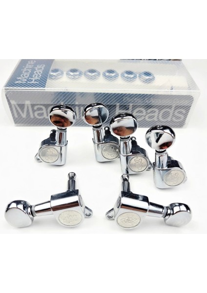 4r 2l Şekillendirme Yeni Wilkinson Wjn-05 6r Elektro Gitar Makinesi Kafaları Tunerler Mini Oval Tuner Için St Tl Tele Krom Gümüş Ayar Mandalları (Yurt Dışından)