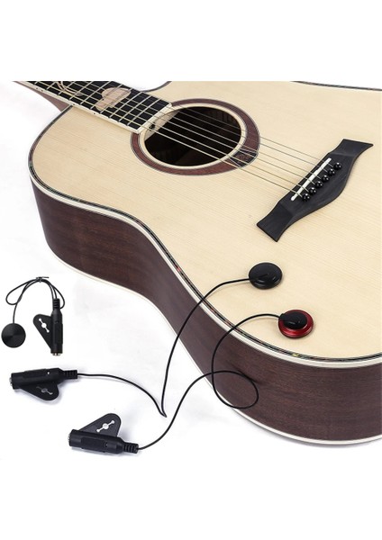 Siyah Stil Akustik Gitar Pikap Piezo Kontak Gitar Için Pikap Ukulele Keman Mandolin Banjo Kalimba Arp Mikrofon Banjo Aksesuarları (Yurt Dışından)