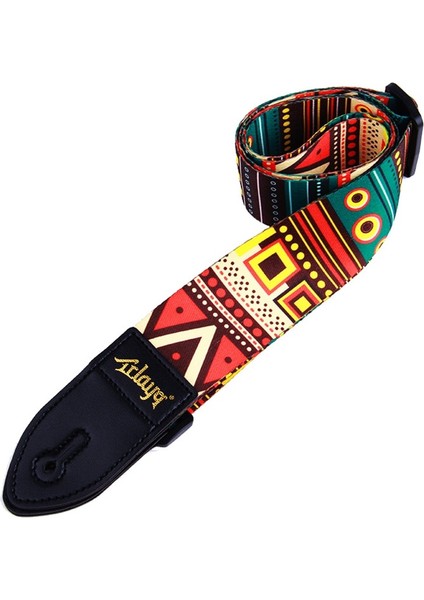 Siyah Stil Gitar Askısı Çok Renkli Gitar Kemerleri Ayarlanabilir Renkli Baskı Naylon Gitar Askıları Bas Akustik Elektro Gitar Aksesuarları (Yurt Dışından) modelleri