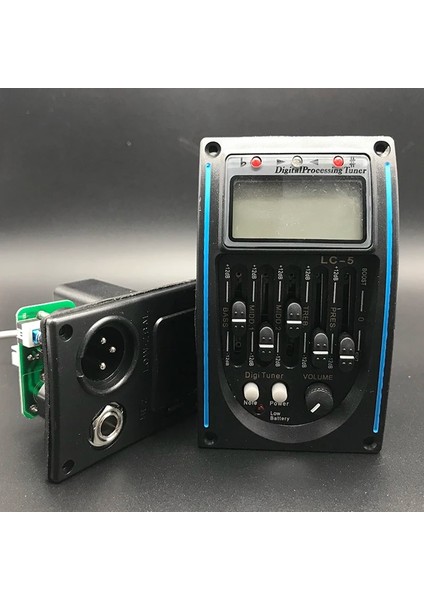 Kq-3 Gümüş Tarzı 4-Band Eq Ekolayzır Halk Gitar Preamp Piezo Pickup Gitar Akustik Gitar Aksesuarları Parçası Için Mic Beat Kurulu Pickup ile Gitar Tuner (Yurt Dışından) modelleri