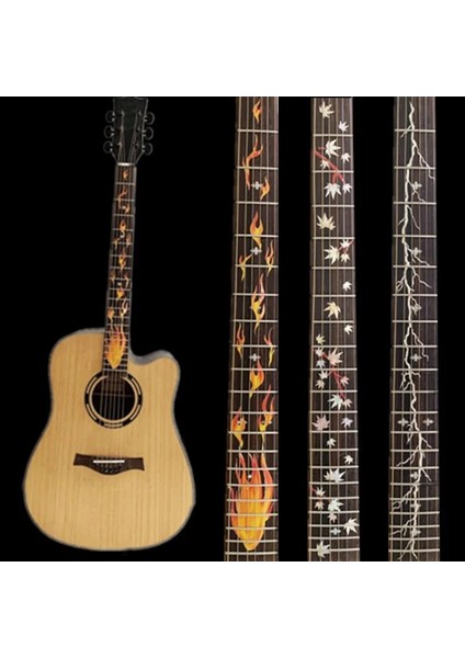 T Stili 28 Stilleri Ultra Ince Çapraz Kakma Çıkartmaları Klavye Etiketi Gitar Boyun Enstrüman Süslemeleri Akustik Gitar Bas Aksesuarı (Yurt Dışından) fiyatları