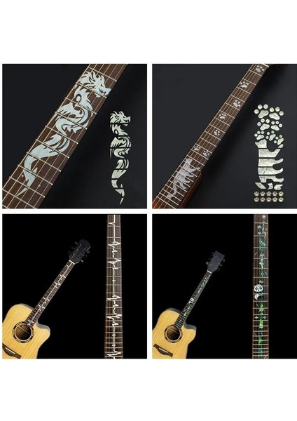 T Stili 28 Stilleri Ultra Ince Çapraz Kakma Çıkartmaları Klavye Etiketi Gitar Boyun Enstrüman Süslemeleri Akustik Gitar Bas Aksesuarı (Yurt Dışından) modelleri