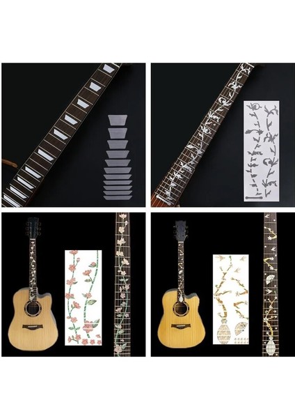 T Stili 28 Stilleri Ultra Ince Çapraz Kakma Çıkartmaları Klavye Etiketi Gitar Boyun Enstrüman Süslemeleri Akustik Gitar Bas Aksesuarı (Yurt Dışından) fırsatları
