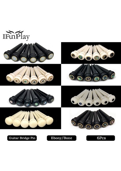 Cocobolo Ahşap 3 Tarzı 6 Adet Gerçek Kemik Akustik Gitar Köprü Ure Kemik Abanoz Köprü Pin Halk Gitar Için Pirinç Daire ile Yedek Aksesuarlar (Yurt Dışından)