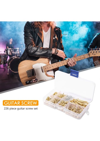 Gümüş Tarzı Pickguard Için Gitar Vidaları Kiti Arka Plaka Montajı ile Saklama Kutusu Dıy Luthier Aracı Elektro Gitar Vidaları (Yurt Dışından) fırsatları