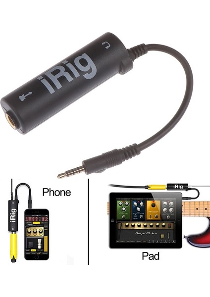 Gitar Arayüzü I-Rig Dönüştürücü Yedek Gitar Telefon Gitar Ses Arabirimi Gitar Tuner Gitar Hattı Irig Dönüştürücü (Yurt Dışından)