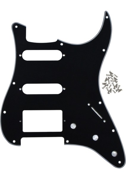 Beyaz 3 Katlı Stil 11 Delikli Fleor Seti Elektro Gitar Pickguard Ssh Hss Gitar Çizik Plakası ve Vidaları Fit St Gitar Parçaları, 21 Renk Seçin (Yurt Dışından)