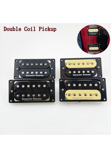 Mavi Stil Yeni SH1N Sh4 Elektro Gitar Manyetikleri Humbucker Pikap Demeti Kaynak Zebra Siyah 1 Takım (Yurt Dışından)