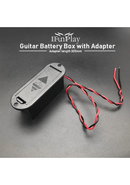 Sadece Kutu Stili Gitar Bas Aktif Pikap 9V Volt Pil Kapağı Kutusu Kasa Tutucu Abs Adaptör Kablosu ile Guitarra Aksesuarları (Yurt Dışından)