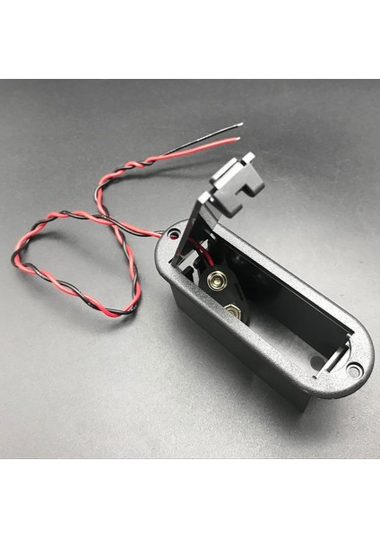 Sadece Kutu Stili Gitar Bas Aktif Pikap 9V Volt Pil Kapağı Kutusu Kasa Tutucu Abs Adaptör Kablosu ile Guitarra Aksesuarları (Yurt Dışından)