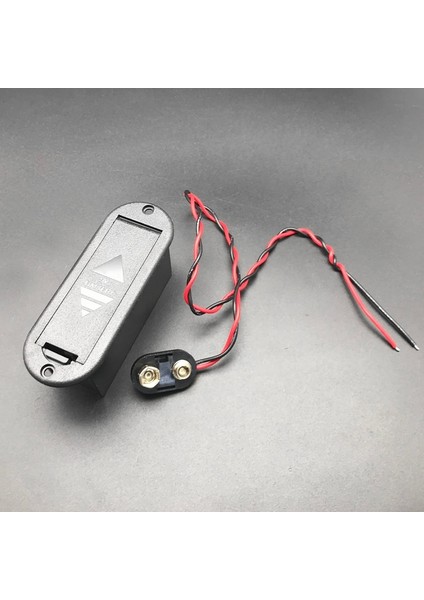 Sadece Kutu Stili Gitar Bas Aktif Pikap 9V Volt Pil Kapağı Kutusu Kasa Tutucu Abs Adaptör Kablosu ile Guitarra Aksesuarları (Yurt Dışından)