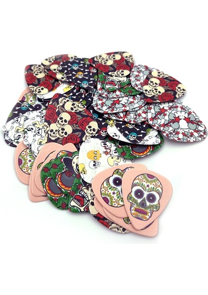 Desen 3 Tarzı 0,71 mm Bas Gitar Kafatası Desen Gitar Seçtikleri Selüloit Plectrum Enstrüman Aksesuarları Ukulele Aracı Parçaları (Yurt Dışından) fırsatları